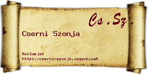 Cserni Szonja névjegykártya